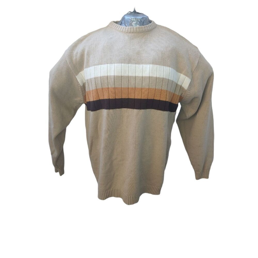 PJ Mark Mens Size XL Beige Multicolor Pullover Sweater.
